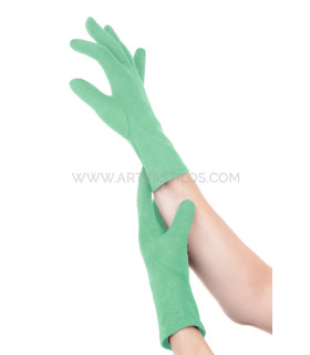 Guantes De Antelina 22 Cm Verde Agua - elásticos
