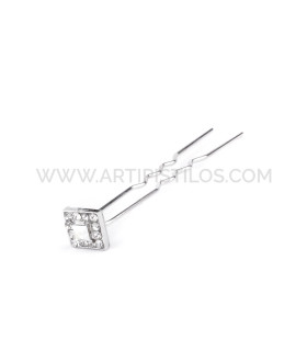 Horquilla Con Strass "verónica" Plata - adornos pelo