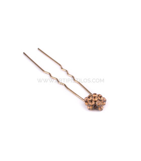 Horquilla Con Strass "antara" Oro - adornos pelo