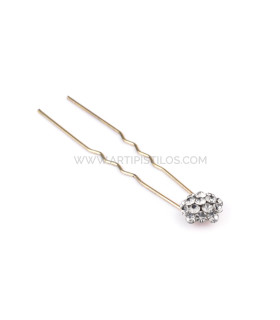 Horquilla Con Strass "antara" Plata - adornos pelo