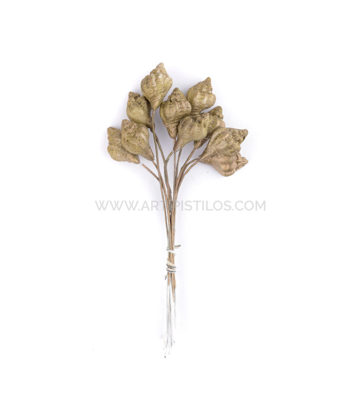 COLD PORCELAIN FLOWER SNAIL 1,5 x 1 cm