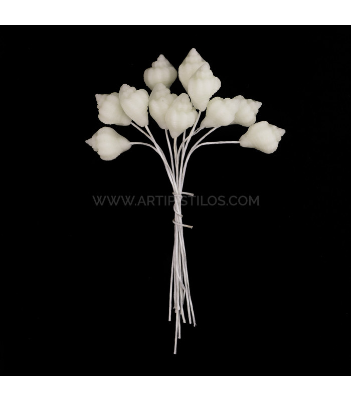 COLD PORCELAIN FLOWER SNAIL 1,5 x 1 cm
