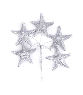 Estrella De Mar De Porcelana Fría 3,5 Cm Plata - tocados para