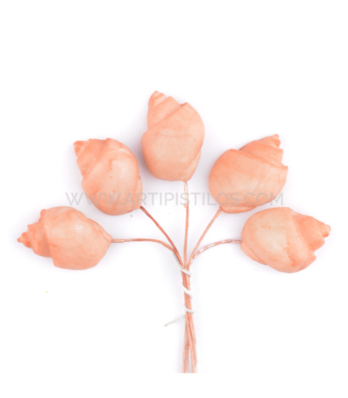 COLD PORCELAIN FLOWER SMOOTH SNAIL 2 X 1,5CM