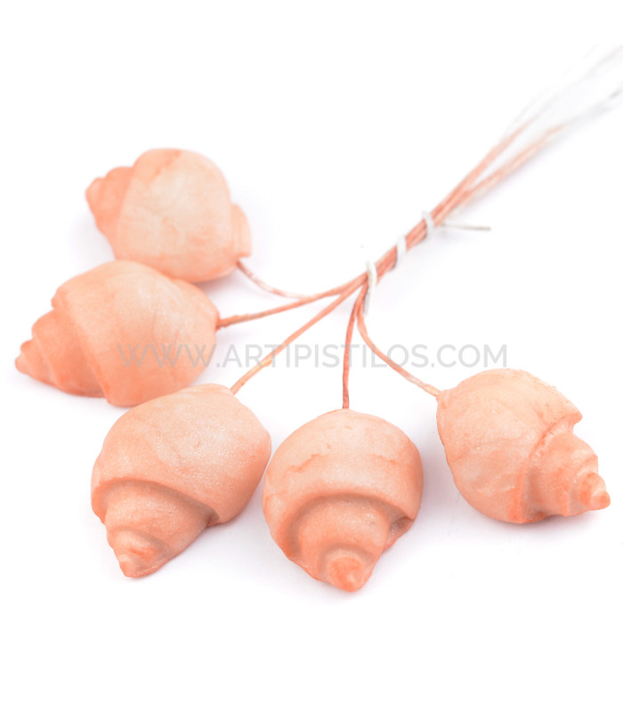 COLD PORCELAIN FLOWER SMOOTH SNAIL 2 X 1,5CM