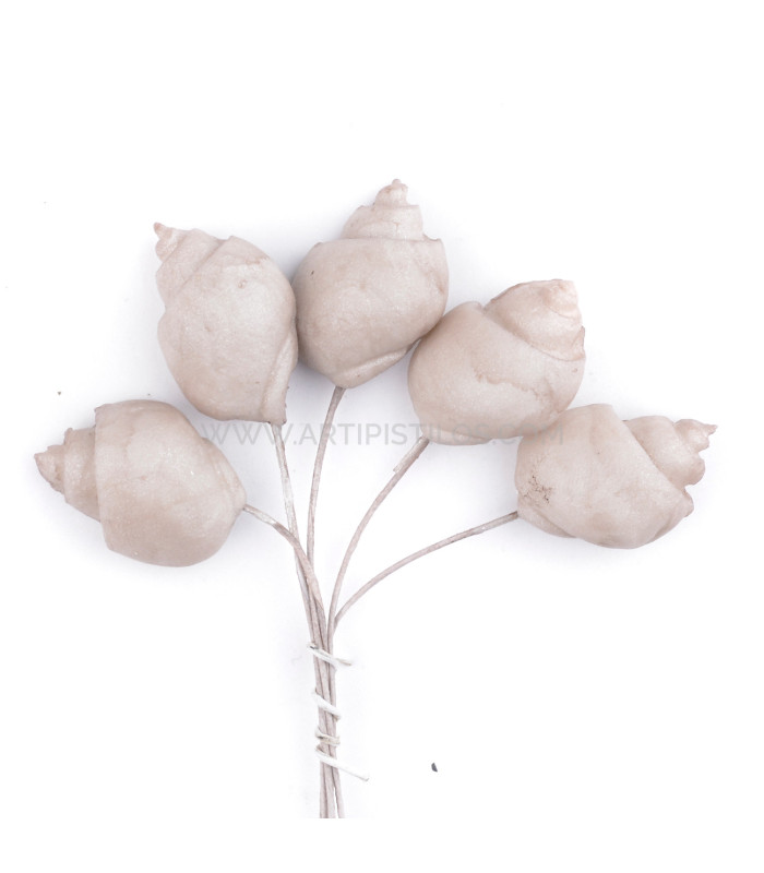 COLD PORCELAIN FLOWER SMOOTH SNAIL 2 X 1,5CM