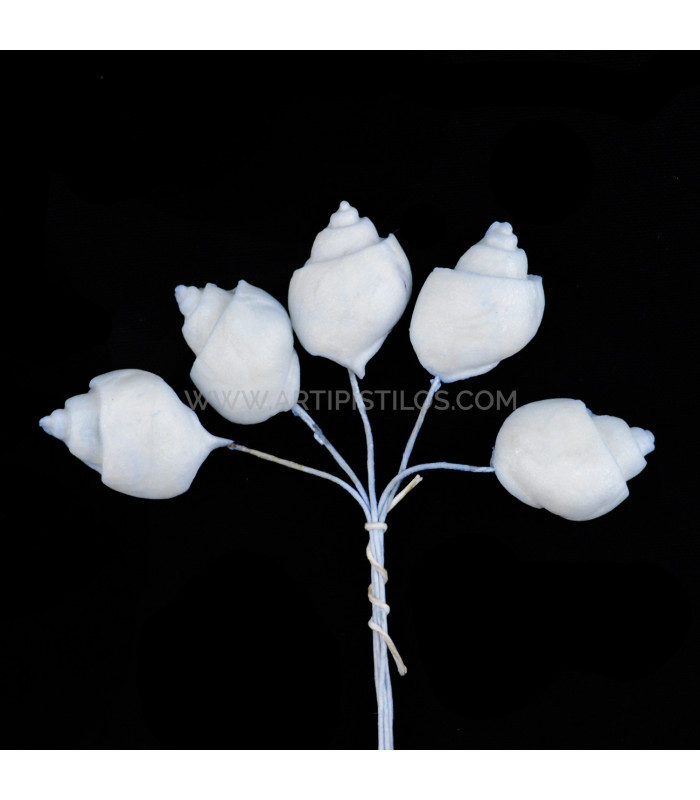 COLD PORCELAIN FLOWER SMOOTH SNAIL 2 X 1,5CM