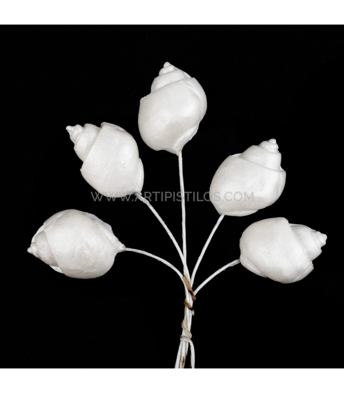 COLD PORCELAIN FLOWER SMOOTH SNAIL 2 X 1,5CM