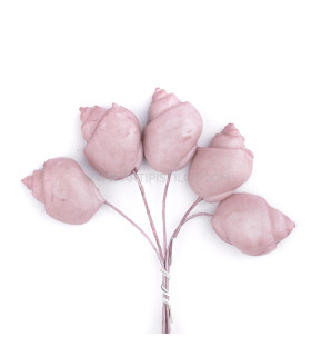 COLD PORCELAIN FLOWER SMOOTH SNAIL 2 X 1,5CM