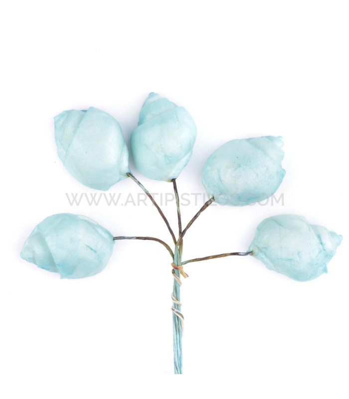 COLD PORCELAIN FLOWER SMOOTH SNAIL 2 X 1,5CM