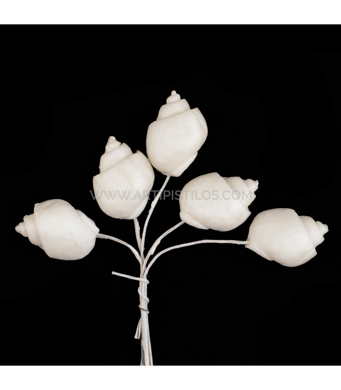 COLD PORCELAIN FLOWER SMOOTH SNAIL 2 X 1,5CM