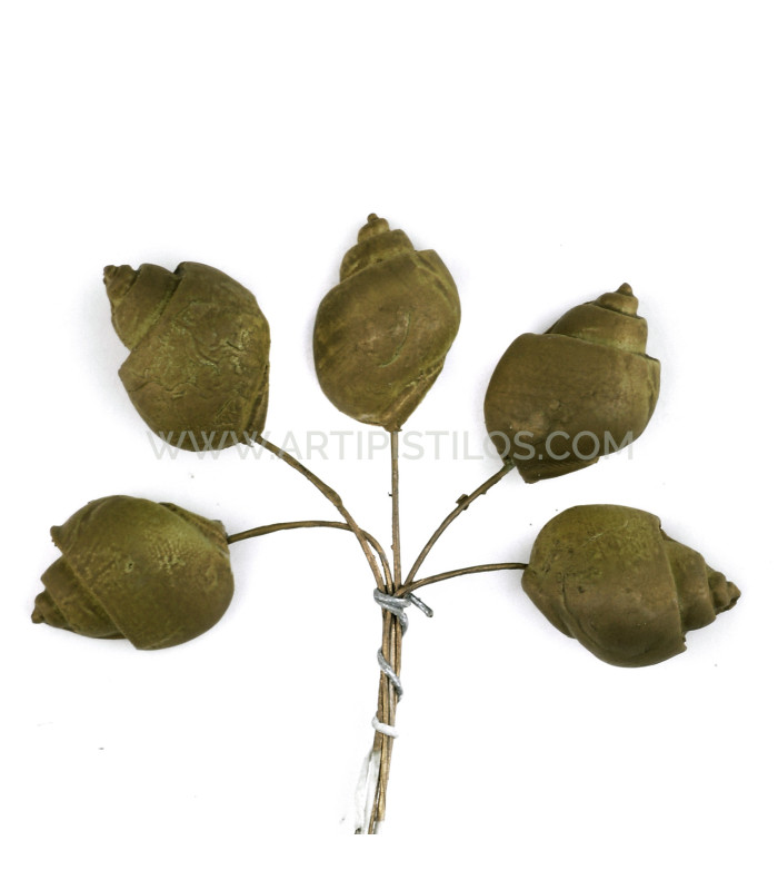 FLOR DE PORCELANA FRIA CARACOL LISO 2 X 1,5CM