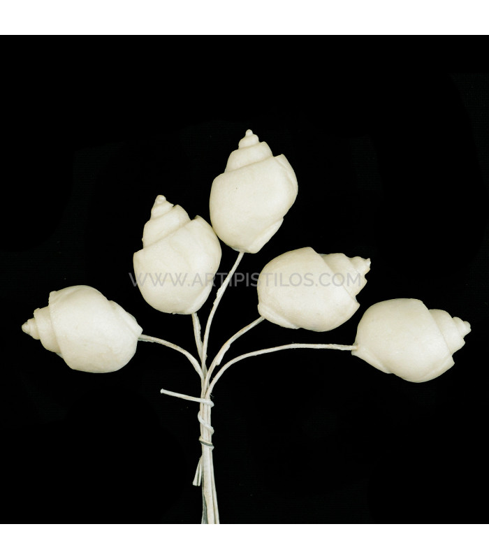 COLD PORCELAIN FLOWER SMOOTH SNAIL 2 X 1,5CM