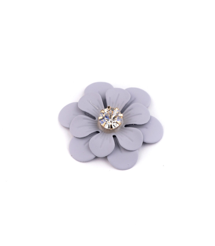 APLICACIÓN FLOR METÁLICA CON STRASS "URAVAN"