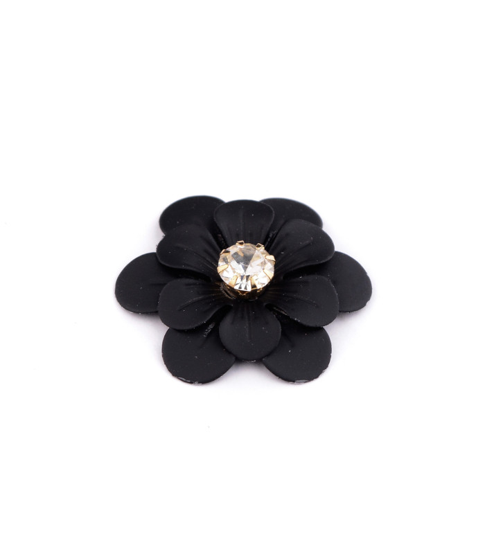 APLICACIÓN FLOR METÁLICA CON STRASS "URAVAN"