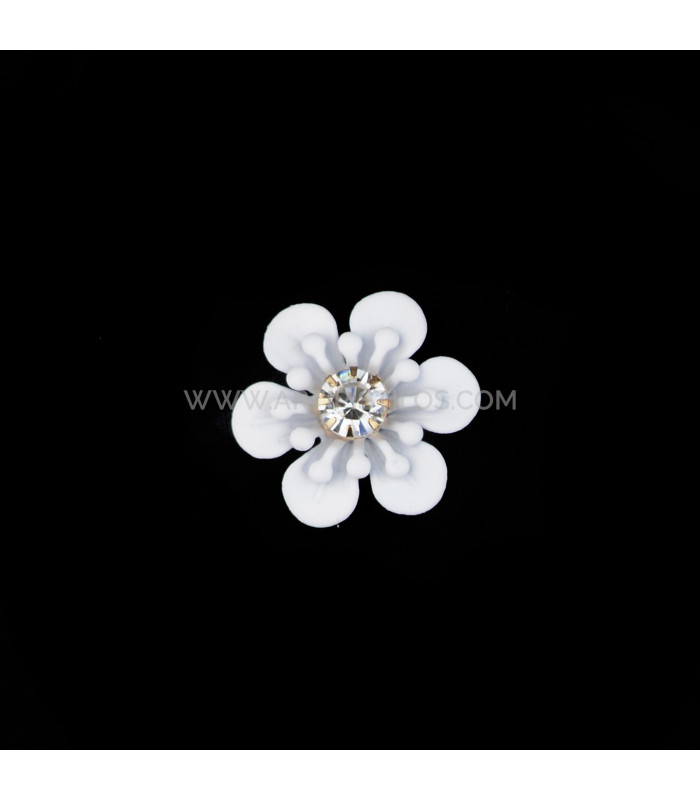 APLICACIÓN FLOR METÁLICA CON STRASS "WALDEN"