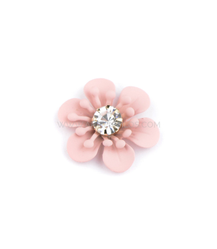 APLICACIÓN FLOR METÁLICA CON STRASS "WALDEN"