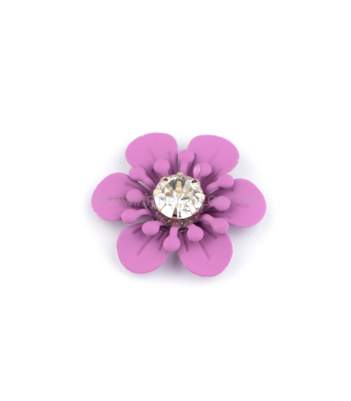 APLICACIÓN FLOR METÁLICA CON STRASS "WALDEN"