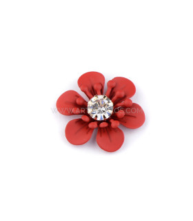 METALLIC FLOWER APPLICATION WITH STRASS "WALDEN"
