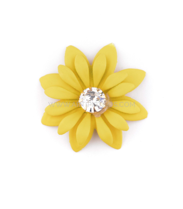APLICACIÓN FLOR METÁLICA CON STRASS "LIBERTY"
