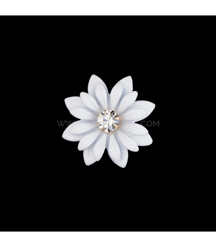 APLICACIÓN FLOR METÁLICA CON STRASS "LIBERTY"