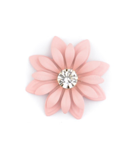 APLICAÇÃO DE FLOR METÁLICA COM DE STRASS "LIBERTY"
