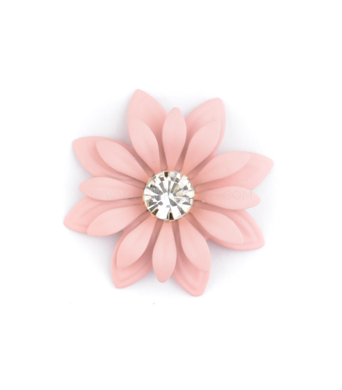 APLICACIÓN FLOR METÁLICA CON STRASS "LIBERTY"