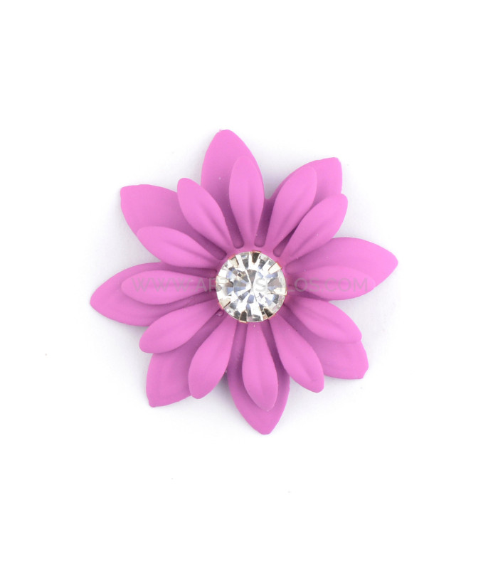 APLICACIÓN FLOR METÁLICA CON STRASS "LIBERTY"