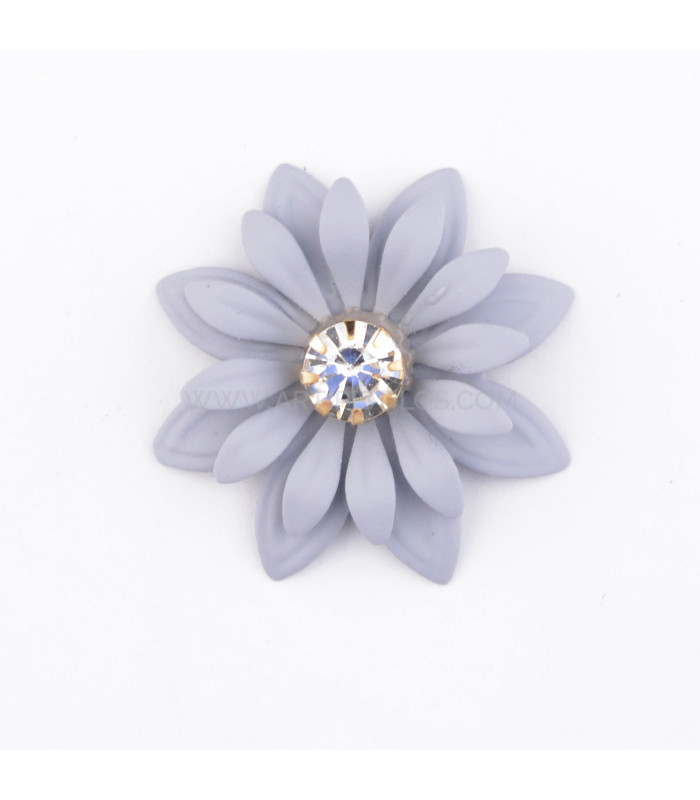 APLICACIÓN FLOR METÁLICA CON STRASS "LIBERTY"