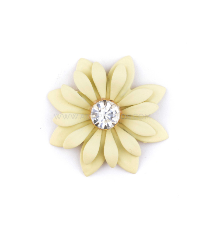 APLICACIÓN FLOR METÁLICA CON STRASS "LIBERTY"
