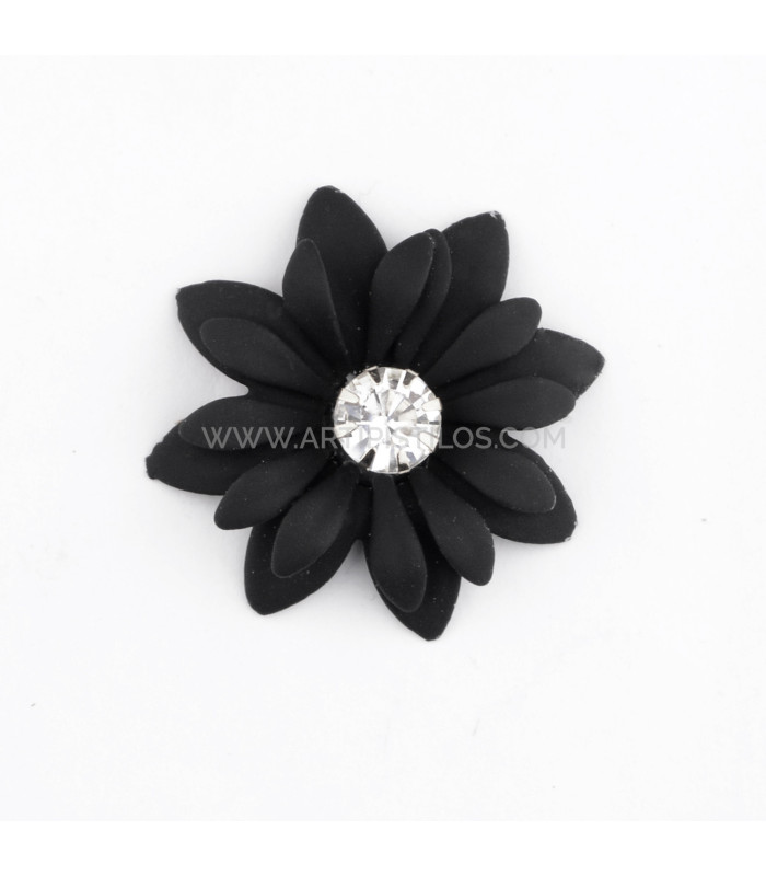 APLICACIÓN FLOR METÁLICA CON STRASS "LIBERTY"