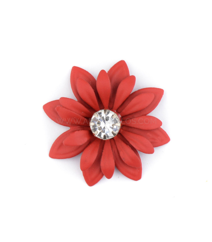 APLICACIÓN FLOR METÁLICA CON STRASS "LIBERTY"
