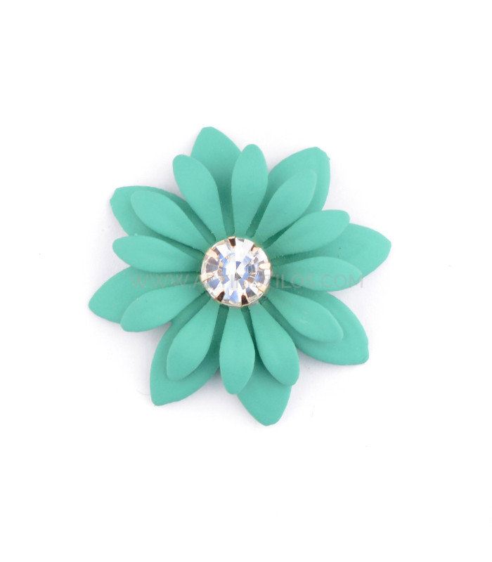 APLICACIÓN FLOR METÁLICA CON STRASS "LIBERTY"
