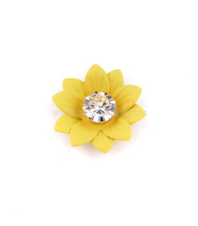 METALLIC FLOWER APPLICATION WITH STRASS "RACHEL"