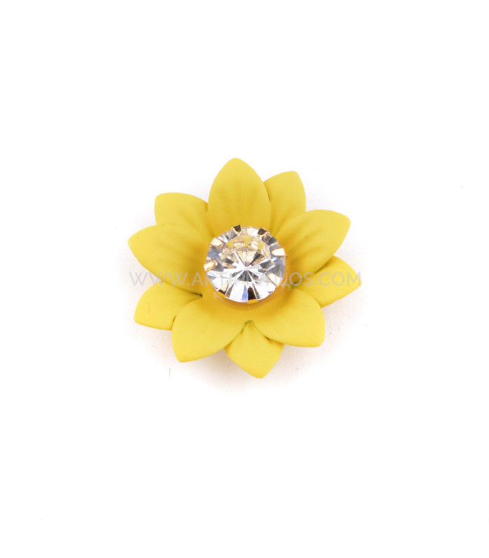 METALLIC FLOWER APPLICATION WITH STRASS "RACHEL"