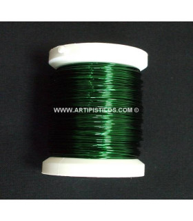 Bobina Alambre Lacado 0,50 Mm Verde Bobina De 50 Mts. X 0,50 Mm. De Diametro. - colores para