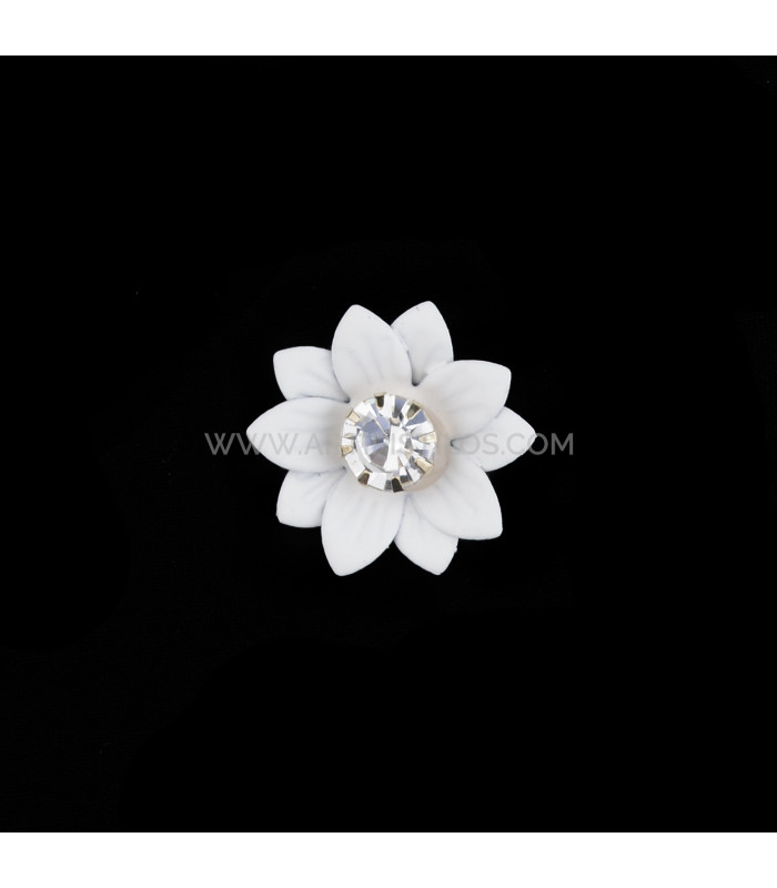 METALLIC FLOWER APPLICATION WITH STRASS "RACHEL"