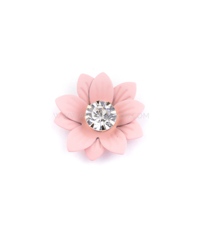METALLIC FLOWER APPLICATION WITH STRASS "RACHEL"