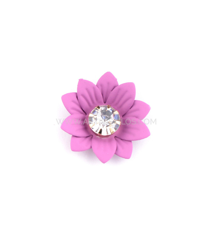 METALLIC FLOWER APPLICATION WITH STRASS "RACHEL"