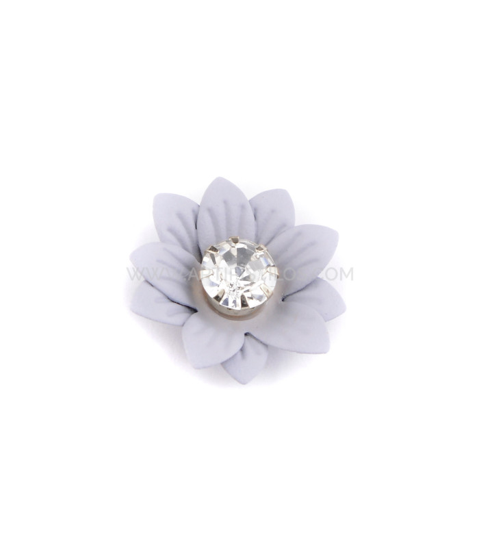 METALLIC FLOWER APPLICATION WITH STRASS "RACHEL"