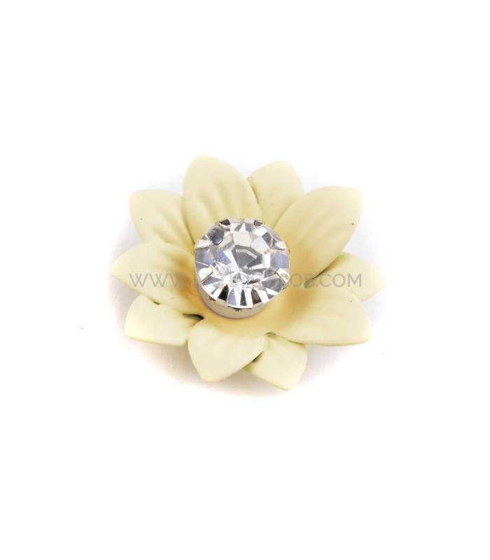 METALLIC FLOWER APPLICATION WITH STRASS "RACHEL"