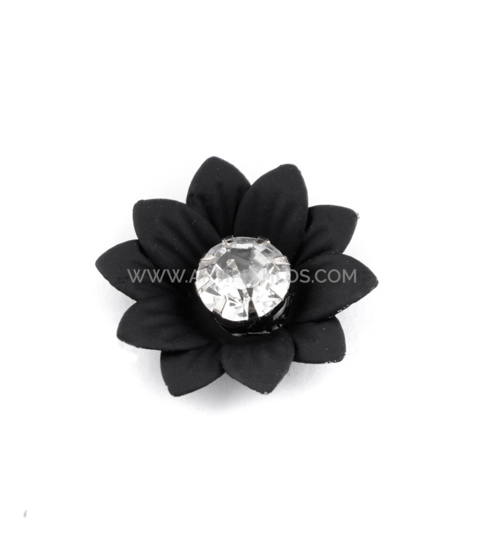 APLICACIÓN FLOR METÁLICA CON STRASS "RACHEL"