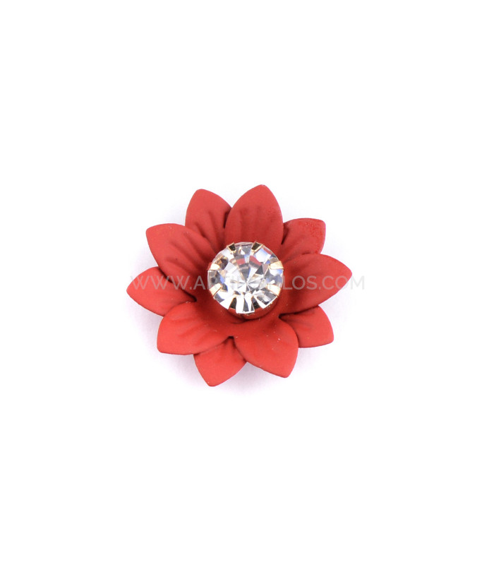 METALLIC FLOWER APPLICATION WITH STRASS "RACHEL"