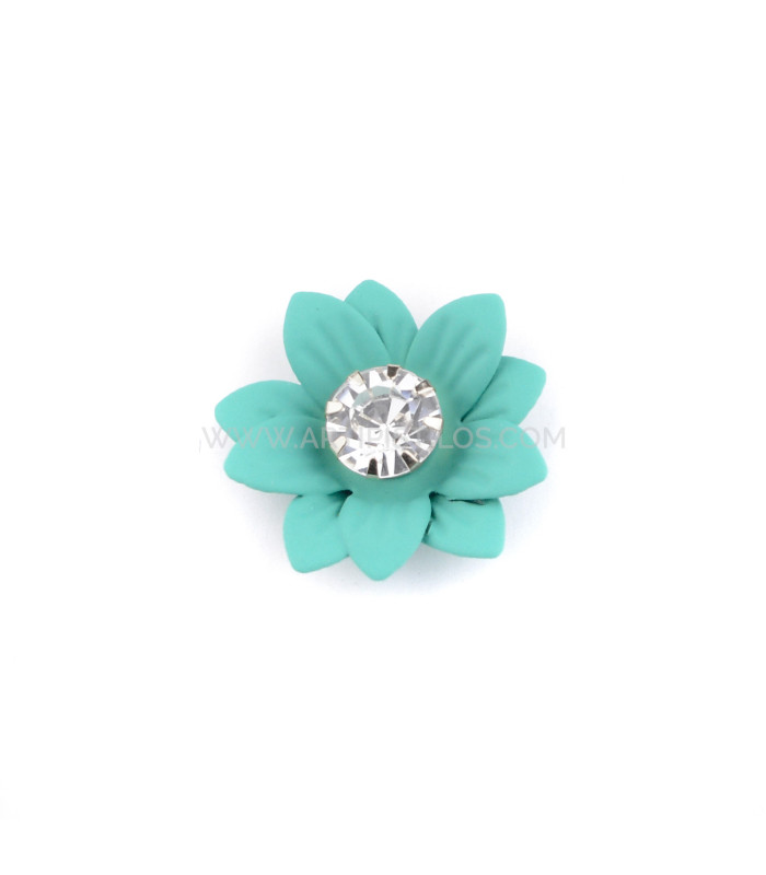 METALLIC FLOWER APPLICATION WITH STRASS "RACHEL"