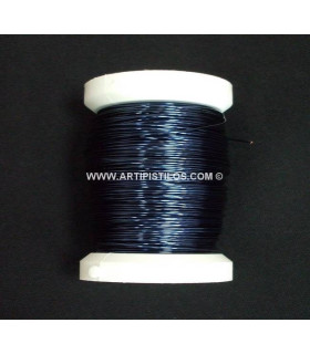 Bobina Alambre Lacado 0,50 Mm Azul Marino Bobina De 50 Mts. X 0,50 Mm. De Diametro. - colores para