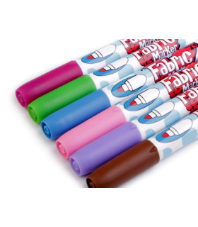 Set 6 Rotuladores/marcadores Japoneses Impermeables Para Tejidos Mix - telas de algodón