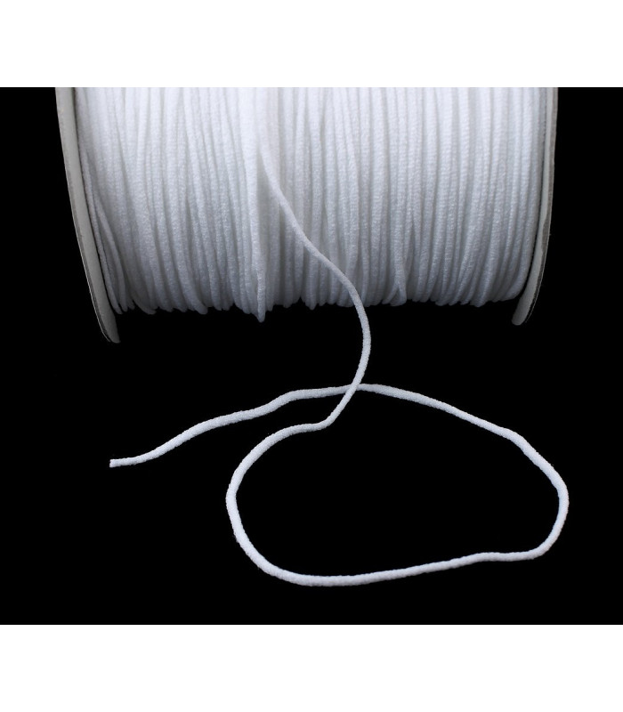 Cordón elástico de licra/ poliester 3 mm