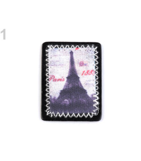 Aplicación Termoadhesiva Bordada "paris" S/foto - tela para ropa