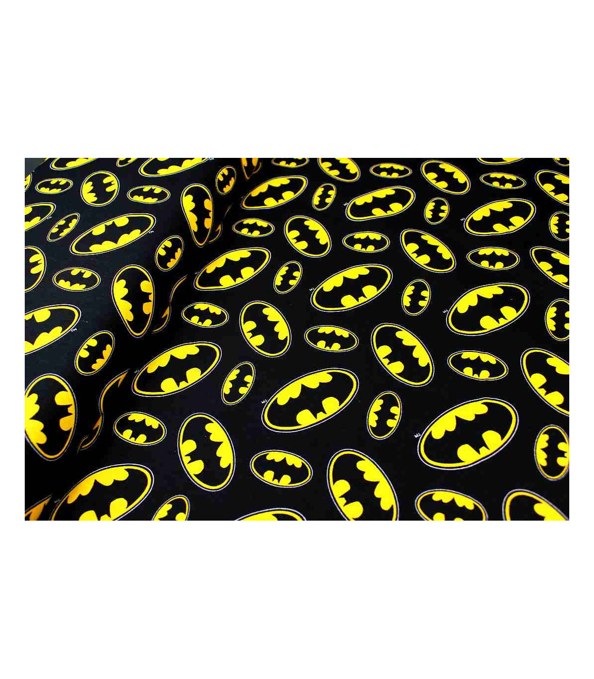 100% COTTON FABRIC - BATMAN - 50 cm x 110 cm - Cotton Fabric - Materials  for headdresses, Preserved flowers, Headbands, Yarn sp