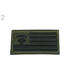 Aplicación Termoadhesiva Bordada "army Flag" S/foto - tela para ropa